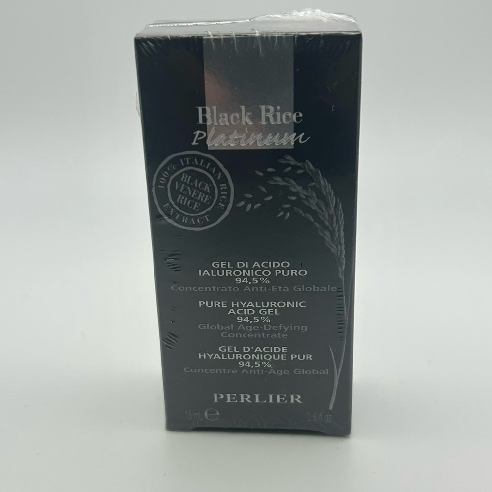 Perlier Black Rice Platinum Skin (Pure Hyaluronic Acid Gel) 94.5% 0.5 fl oz NIB